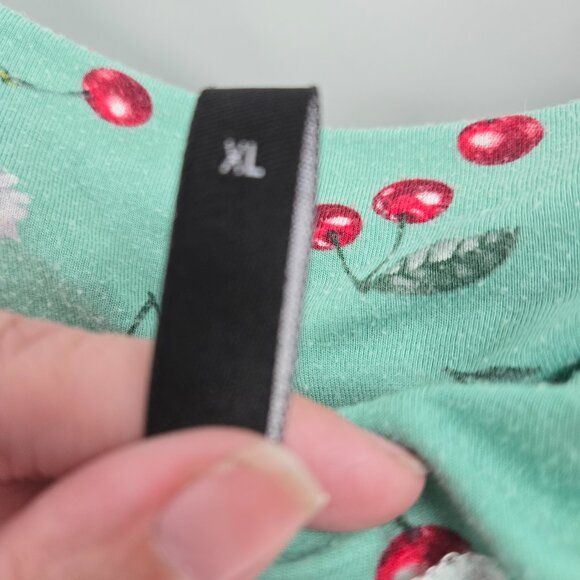 Liquorbrand Daisy Cherry Green Mini Dress Size XL - Picture 8 of 10